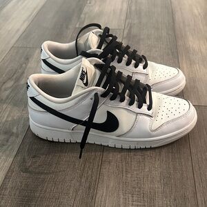 Nike Black and White Low-Top Dunks